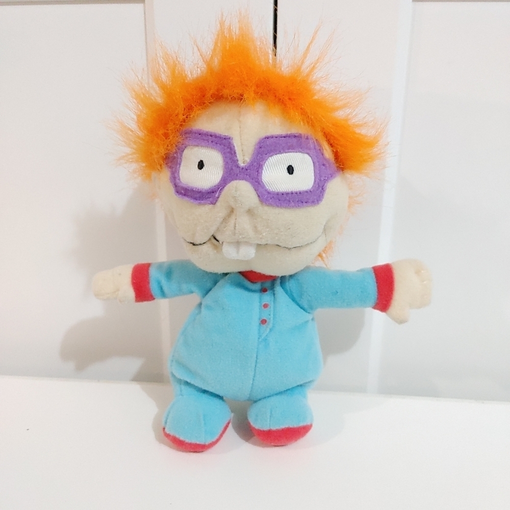 Rugrats 1998 Vintage Chuckie Plush In blue Pajamas